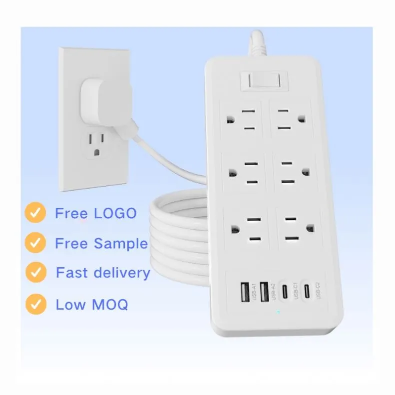 10-in-1-Steckdosenleiste mit US-Stecker