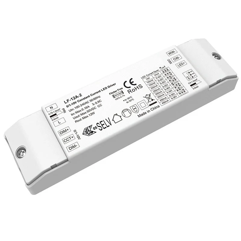 12 W Konstantstrom 0–10 V CCT dimmbarer LED-Treiber