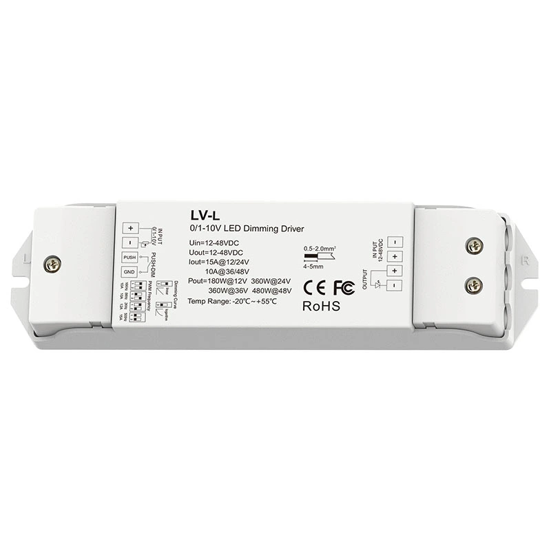 480-W-Push-Dim-Dimmtreiber mit konstanter Spannung und 0–10 V