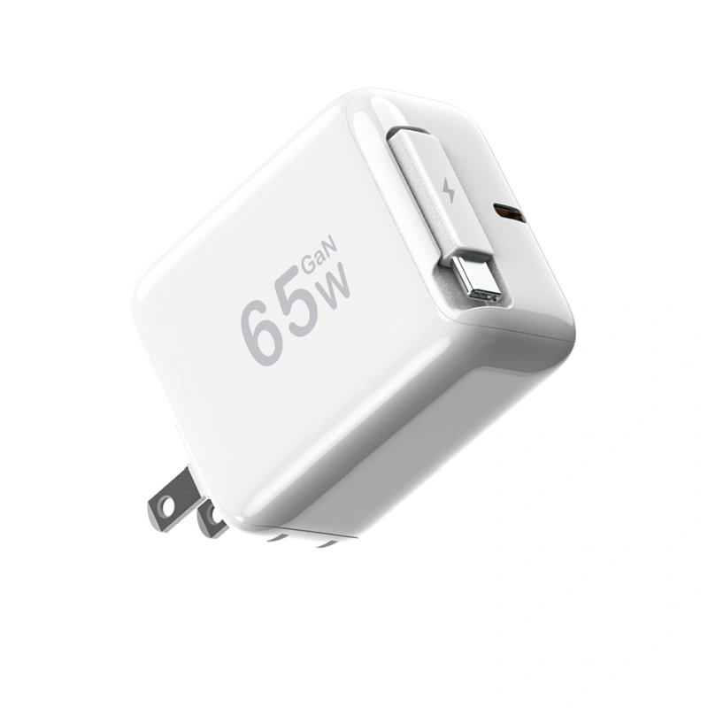 65-W-PD-Ladegerät mit handlichem USB-C-Kabel