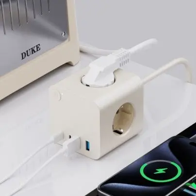 EU-Steckdosenleiste mit 25 W PD USB 3 AC-Ausgängen